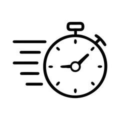 Obraz premium A stopwatch icon bold outline vector illustration design