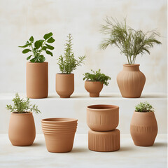 plants in pots