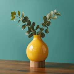 vase with flowers on table