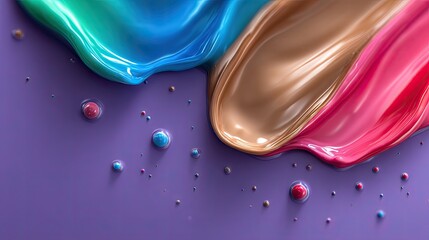 Abstract Liquid Ink Gradient Swirls with Bold Transitions