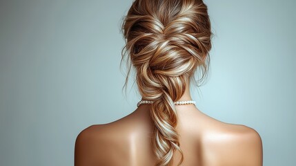 Elegant Braided Hairstyle with Pearls for Special Occasions 