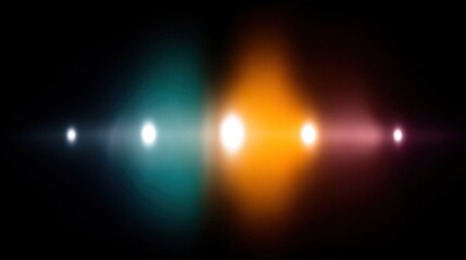 Abstract Neon Glitch Background With Bright Colorful Lights