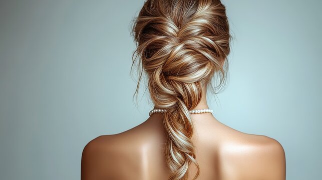 Elegant Braided Hairstyle with Pearls for Special Occasions 