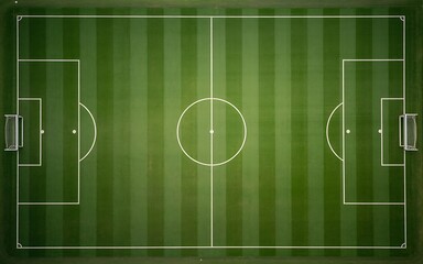 Aerial view of soccer field