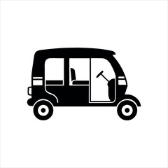 Fototapeta premium Auto Rickshaw Silhouette Icon