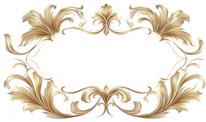 Ornate gold frame with flowing foliage