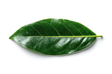 Obraz premium Close-up of a vibrant green leaf