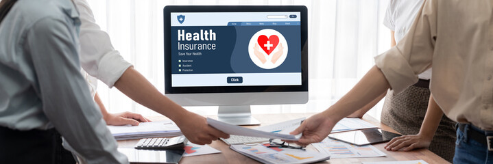 Health insurance web site brisk registration system for easy form filling