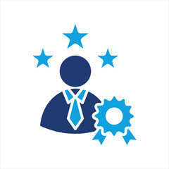 Professional Flat Blue Icon