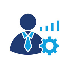Consultant Flat Blue Icon