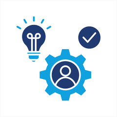 Competence Flat Blue Icon