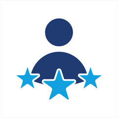 Talent Flat Blue Icon
