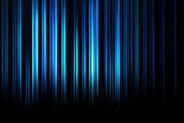 Abstract vertical blue light streaks on black background