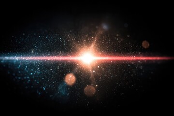 Cosmic light streak across dark backdrop