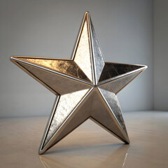 3d metal star isolated