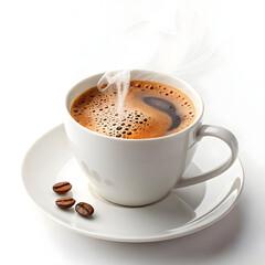 a coffee cup on white background
