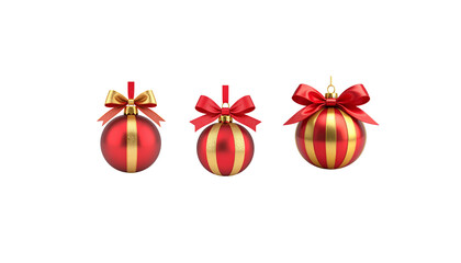 Luxurious red Christmas balls for festive decoration