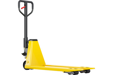 Hydraulic pallet jack, pallet truck, transparent background