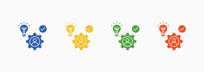 Competence Icon Set Color Multiple Style Collection