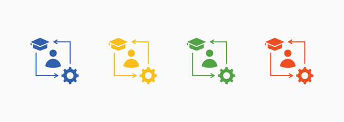 Mastery Icon Set Color Multiple Style Collection