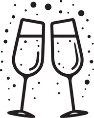 Abstract geometric shape silhouette isolated on transparent background