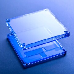 Two blue floppy disks