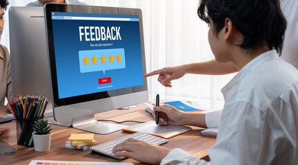 Customer feedback and review analysis by brisk computer software for corporate business