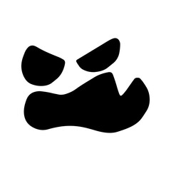 Scary Jack O Lantern, Halloween Pumpkin Faces Cartoon Silhouette