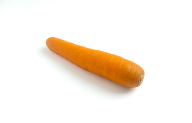 Fresh  carrot isolated on clean white background, healthy organic vegetable for cooking and diet