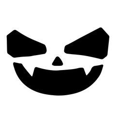 Scary Halloween Face Pumpkin Silhouettes