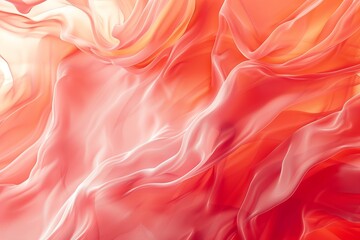 Obraz premium Abstract, flowing fabric in shades of coral and peach