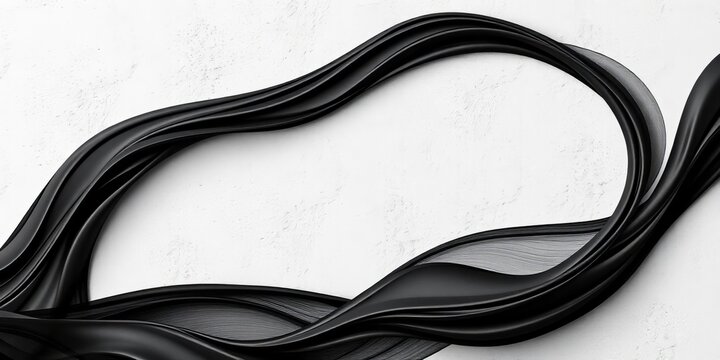 Abstract black wave pattern on textured backdrop, creating a dynamic, organic design,  background,  movement