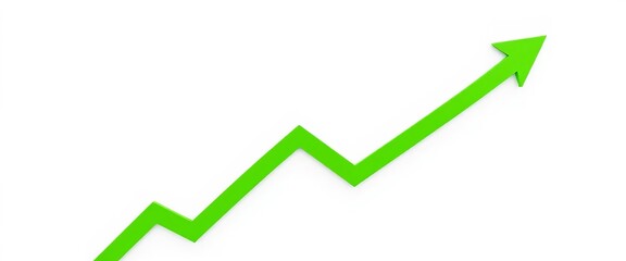 Abstract green upward arrows pattern on white background, illustrating rising costs,  upward trend,  statistics