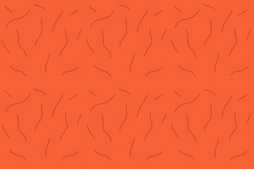 An abstract orange background with a pattern of irregular, wavy lines in a darker shade.