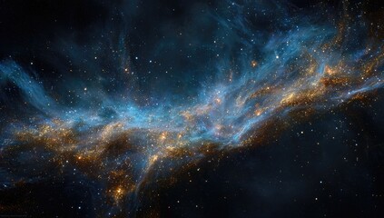 Obraz premium Cosmic nebula, swirling colors, star dust