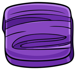 Obraz premium Purple cartoon wrapped item design
