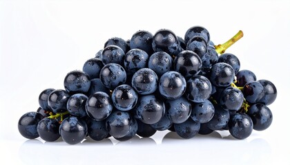 bunch of grapes on white background