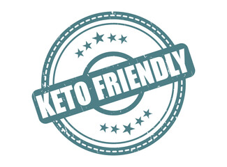 KETO FRIENDLY Rubber Stamp Seal with a Star Border