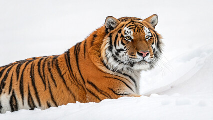 Obraz premium Extinct animal Sunda Tiger on white background
