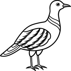Woodcock line art vector
