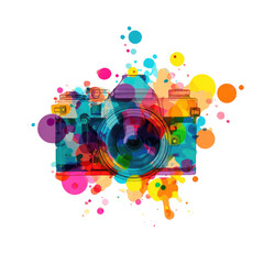 Colorful camera graphic