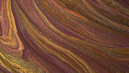 Abstract swirls of shimmering gold and deep brown