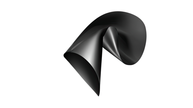 Abstract metallic form
