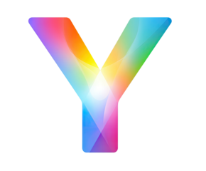 Vibrant rainbow letter Y (1)
