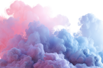 Abstract swirling clouds of pink and blue