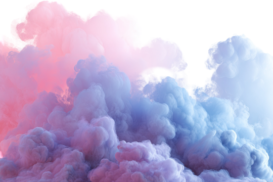 Abstract swirling clouds of pink and blue
