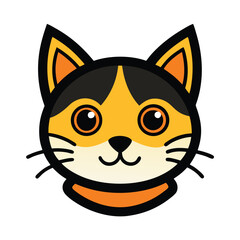 cat's face cartoon vector