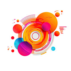 Obraz premium Abstract colorful circular design