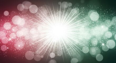 Radiant burst of light and bokeh, a sparkling abstract background element