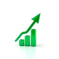 business graph with arrow